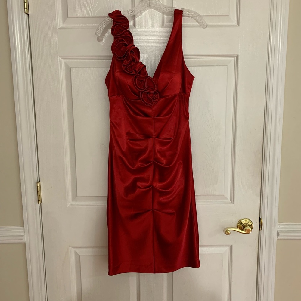 Red cocktail dress